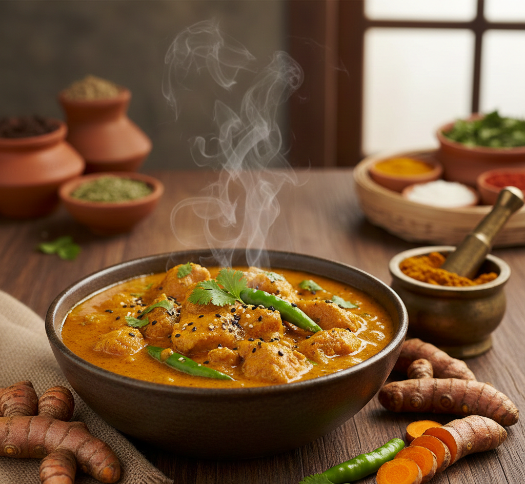 fresh turmeric root curry