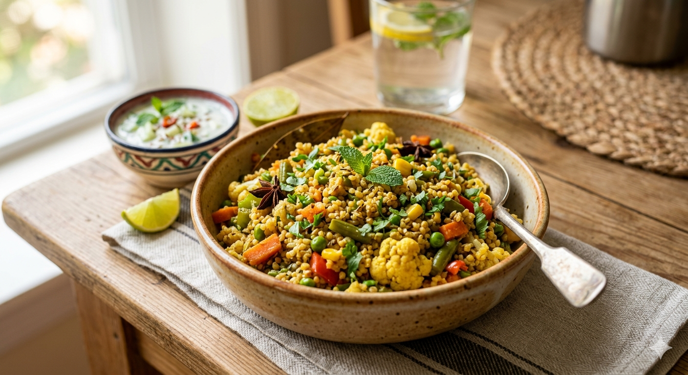 mixed vegetable proso pulao the ultimate grain swap for a healthier table